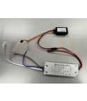Driver LED 12V 2A 24W avec interrupteur tactile et sortie 230V pour chauffage de miroir – Modèle GWV-2412+GWP