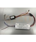 Driver LED 12V 3A 36W avec interrupteur tactile et sortie 230V pour chauffage de miroir – Modèle GWV-3612+GWP