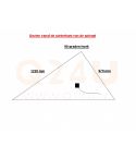 Chauffage de miroir triangle 1220 x 970 mm - 230 Volt