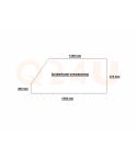 Chauffage de miroir pentagone 1550 x 570 mm - 230 Volt