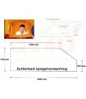 Chauffage de miroir sur mesure avec angles biseautés - 24 Volt