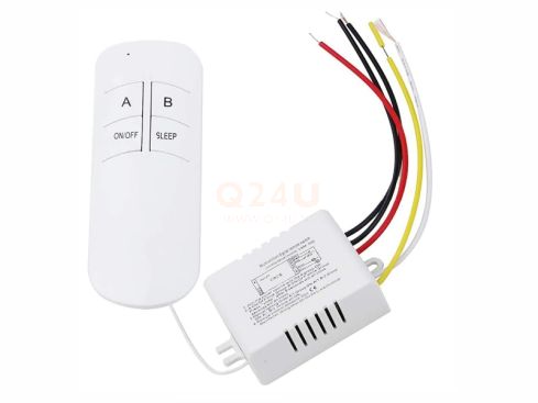 Télécommande sans fil pour chauffage de miroir et éclairage LED – 2 canaux | Max. 200W par sortie