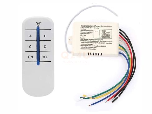 Télécommande sans fil pour chauffage de miroir et éclairage LED – 4 canaux | Max. 200W par sortie
