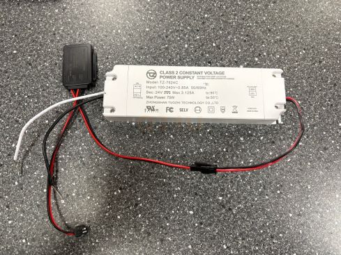 Q24U Driver LED 24V 75W avec variateur tactile – Modèle TZ-7524C – Pour éclairage LED de miroir