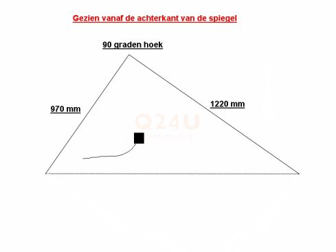 Chauffage de miroir triangle 970 x 1220 mm - 230 Volt