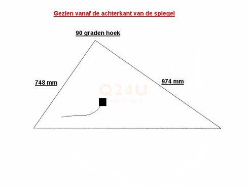 Chauffage de miroir triangle 748 x 974 mm - 230 Volt