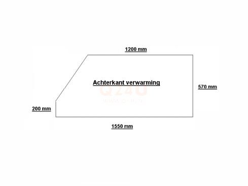 Chauffage de miroir pentagone 1550 x 570 mm - 230 Volt