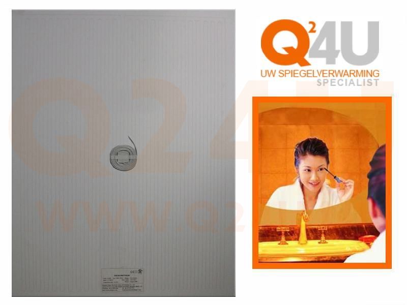 Chauffage de miroir rectangulaire sur mesure - 24 Volt