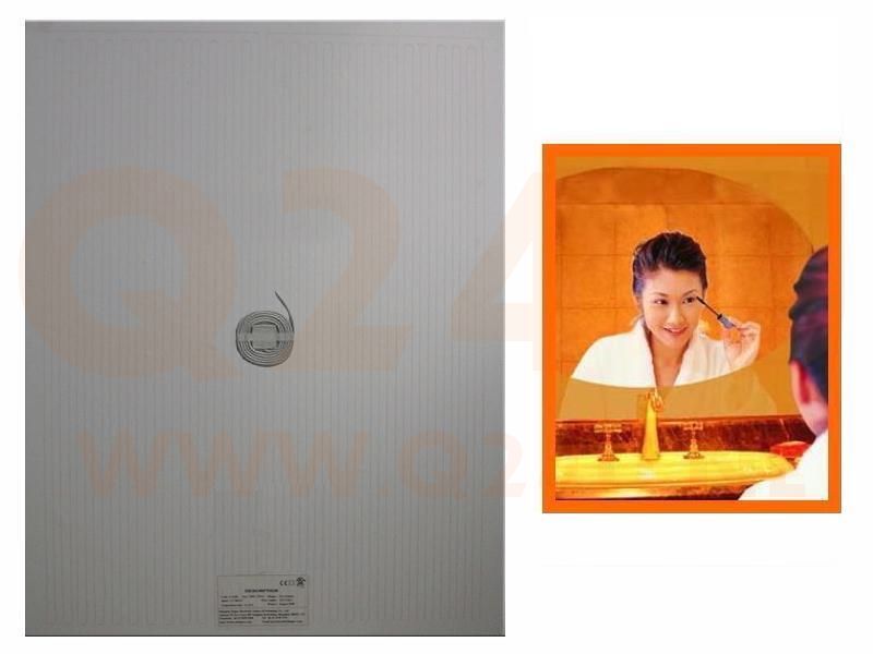 Chauffage de miroir de salle de bains Rectangle 100 × 900 mm, 10 x 90 cm - 230 volts