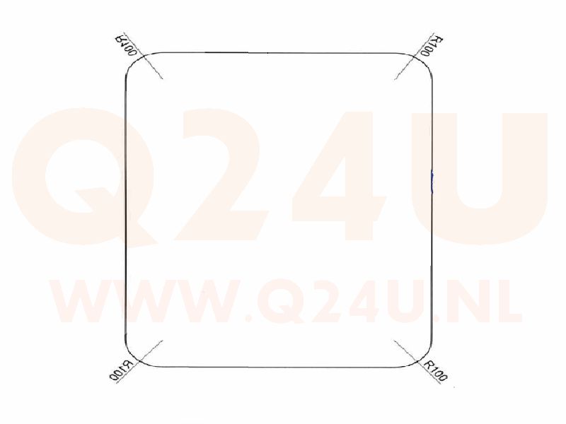 Chauffage de miroir de salle de bains Carré 940x940 mm R100 - 230 volts